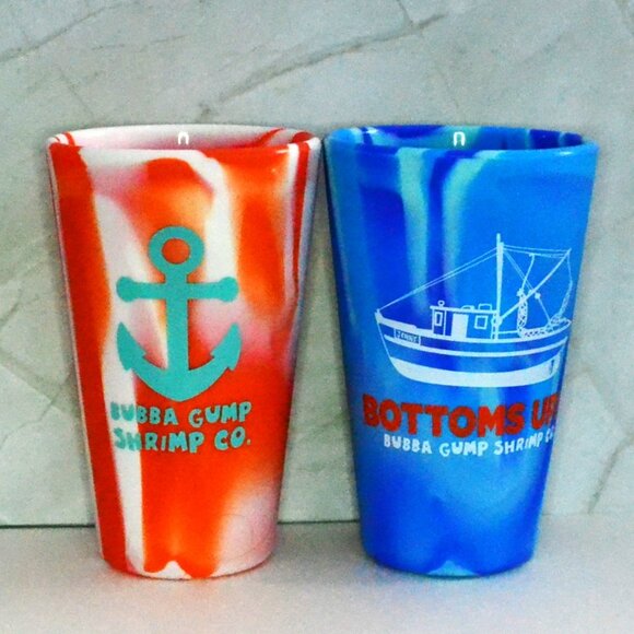 Bubba Gump Colorful Silicone Restaurant Souvenir Cups Movie Memento Forrest Gump - Picture 1 of 11